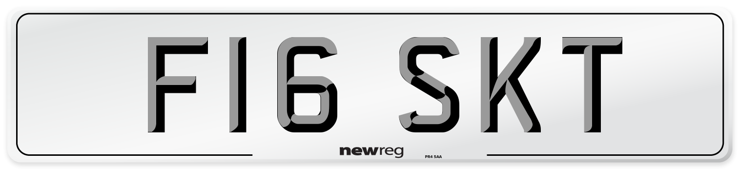 F16 SKT Number Plate from New Reg